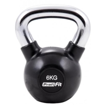 Гиря обрезиненная с хромированной ручкой PROFI-FIT, 6 кг