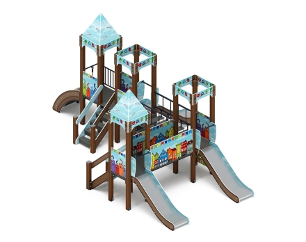 Детская игровая площадка Королевство (Коты) ДИК 1.15.04-21 H=900, фото 4