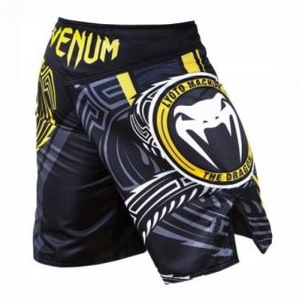Шорты ММА Venum Lyoto Machida &quot;RYUJIN&quot; Fightshorts - Black/Yellow, фото 2