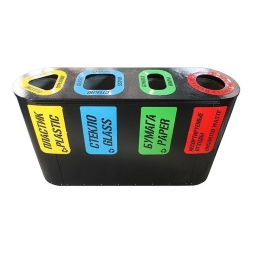 Урна для раздельного сбора мусора Город 4, 4 секции (4х32л)