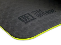 Коврик для йоги 10 мм двухслойный TPE черно-зеленый