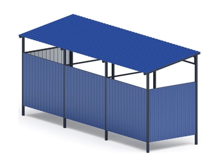 Навес контейнерной площадки для мусора (3 секции) МФ 55.02.03.3-03, фото 2