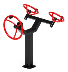 Рули (положение сидя) красный - Уличный тренажер - СТ 104-11, фото 4 Рули (положение сидя) красный - Уличный тренажер - СТ 104-11, фото 4