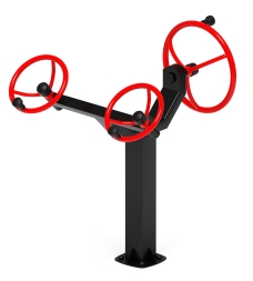 Рули (положение сидя) красный - Уличный тренажер - СТ 104-11, фото 3 Рули (положение сидя) красный - Уличный тренажер - СТ 104-11, фото 3