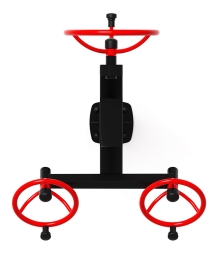 Рули (положение сидя) красный - Уличный тренажер - СТ 104-11, фото 5 Рули (положение сидя) красный - Уличный тренажер - СТ 104-11, фото 5