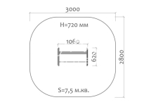 Скамейка детская Морская звезда 26013 для игровой площадки Скамейка детская Морская звезда 26013 для игровой площадки