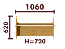 Скамейка детская Морская звезда 26013 для игровой площадки Скамейка детская Морская звезда 26013 для игровой площадки