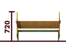 Скамейка детская Морская звезда 26013 для игровой площадки Скамейка детская Морская звезда 26013 для игровой площадки