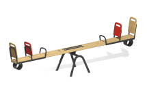 Качели-балансир КБ-01Б4 на четыре места для игровой площадки