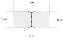 Качели Ветерок 2 К012 с креслами К045 для детских площадок, фото 4 Качели Ветерок 2 К012 с креслами К045 для детских площадок, фото 4