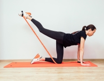 Мат для аэробики 10 мм красный с кольцами