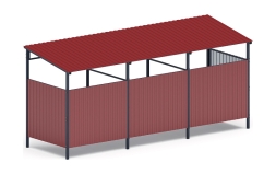 Навес контейнерной площадки для мусора (3 секции) МФ 55.02.03.3-04, фото 3