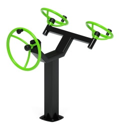 Рули (положение сидя) зеленый - Уличный тренажер - СТ 104-12, фото 4 Рули (положение сидя) зеленый - Уличный тренажер - СТ 104-12, фото 4