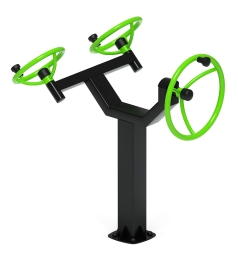 Рули (положение сидя) зеленый - Уличный тренажер - СТ 104-12, фото 3 Рули (положение сидя) зеленый - Уличный тренажер - СТ 104-12, фото 3