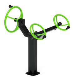 Рули (положение сидя) зеленый - Уличный тренажер - СТ 104-12, фото 1 Рули (положение сидя) зеленый - Уличный тренажер - СТ 104-12, фото 1