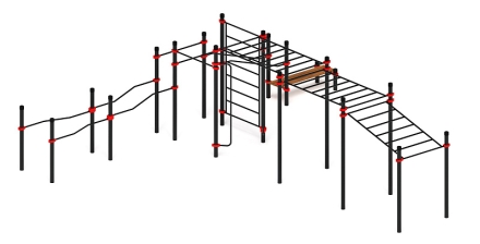 Воркаут ЛОВ 89 красный ВТ 101.19-01, фото 3