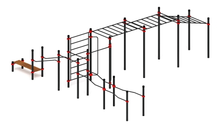 Воркаут ЛОВ 89 красный ВТ 101.19-01, фото 1