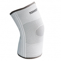 Суппорт колена &quot;TORRES &quot;, нейлон, с боковыми вставками, размер L, серый  