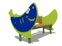 Скамейка детская Акула 26012 для игровой площадки Скамейка детская Акула 26012 для игровой площадки