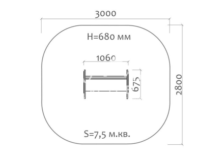 Скамейка детская Акула 26012 для игровой площадки, фото 4