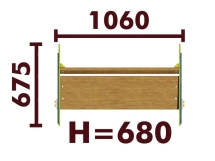 Скамейка детская Акула 26012 для игровой площадки Скамейка детская Акула 26012 для игровой площадки