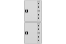 Пожарный шкаф НПО ПУЛЬС ШП-К-О-Пульс-320 НЗБ/ВЗБ (У) ручка-замок, пр/лев, нав/встр, закрытый, белый, 540x1300x230 мм 5501010300145