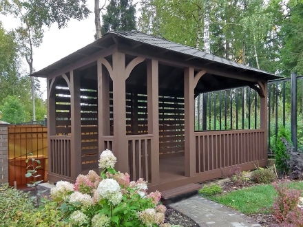 Прямоугольная беседка Пирамида, фото 1