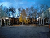 Высокий арочный навес с большим пролетом