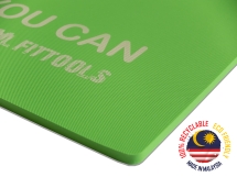 Мат для аэробики 10 мм зеленый с кольцами