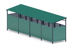 Навес контейнерной площадки для мусора (4 секции) МФ 55.02.02.4-01, фото 3