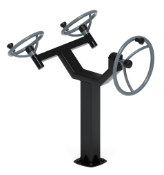 Рули (положение сидя) серый - Уличный тренажер - СТ 104-13, фото 2 Рули (положение сидя) серый - Уличный тренажер - СТ 104-13, фото 2