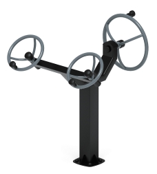 Рули (положение сидя) серый - Уличный тренажер - СТ 104-13, фото 4 Рули (положение сидя) серый - Уличный тренажер - СТ 104-13, фото 4