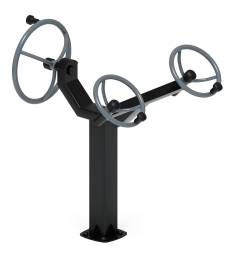 Рули (положение сидя) серый - Уличный тренажер - СТ 104-13, фото 3 Рули (положение сидя) серый - Уличный тренажер - СТ 104-13, фото 3