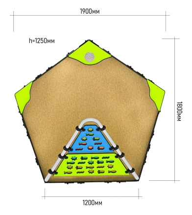 Песочный дворик ЛД051001 для детской площадки, фото 3