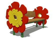 Скамейка детская Цветок 26011 для игровой площадки Скамейка детская Цветок 26011 для игровой площадки
