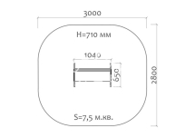 Скамейка детская Цветок 26011 для игровой площадки Скамейка детская Цветок 26011 для игровой площадки