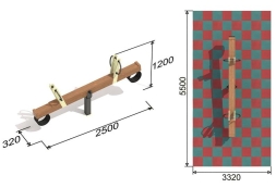 Качели-балансир AW для детской площадки, фото 4 Качели-балансир AW для детской площадки, фото 4