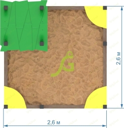 Детская песочница IgraGrad с крышей (мод.2), фото 3