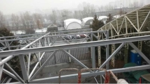 Высокий односкатный навес с большим пролетом