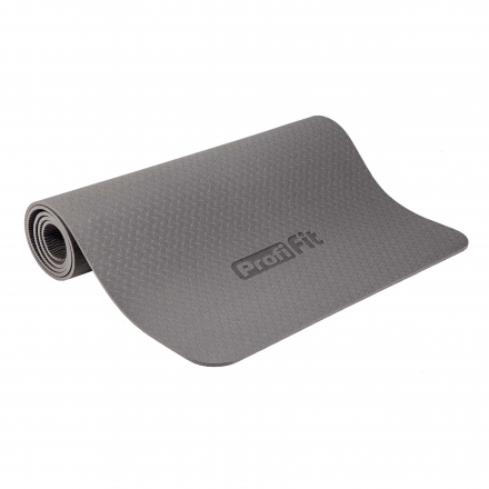 Коврик для йоги и фитнеса 6 мм СТАНДАРТ (серый), фото 1