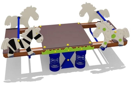 Качели-балансир двойные на пружинах 04660 для детской площадки, фото 1