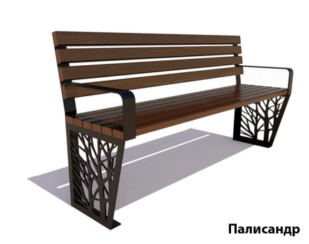 Парковая скамейка Роща, Лиственница 2 м, фото 3