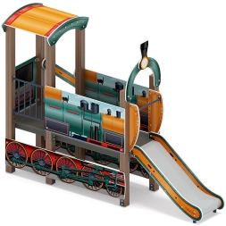 Паровозик (цветной) мини - ДИК 1.03.5.01-16 - Игровой комплекс H=750, фото 3