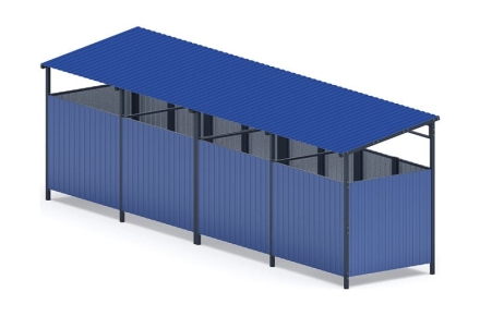 Навес контейнерной площадки для мусора (4 секции) МФ 55.02.02.4-03, фото 3