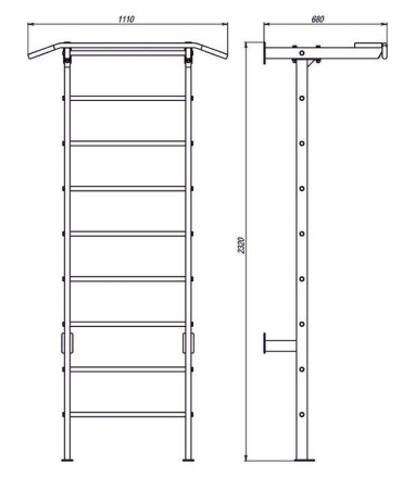 Шведская стенка с турником ТК-0011-J , фото 2