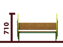 Скамейка детская Рыбка 26009.21 для игровой площадки Скамейка детская Рыбка 26009.21 для игровой площадки