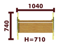 Скамейка детская Рыбка 26009.21 для игровой площадки Скамейка детская Рыбка 26009.21 для игровой площадки