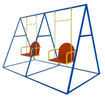 Детские качели К-4 CКИ 006 для уличной площадки Детские качели К-4 CКИ 006 для уличной площадки