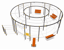 Качели парковые ВСТ 210500 для улицы