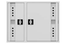 Пожарный шкаф НПО ПУЛЬС ШП-К-О-Пульс-315 НЗБ/ВЗБ (У) ручка-замок, пр/лев, нав/встр, закрытый, белый, 840x650x230 мм 5501010200145